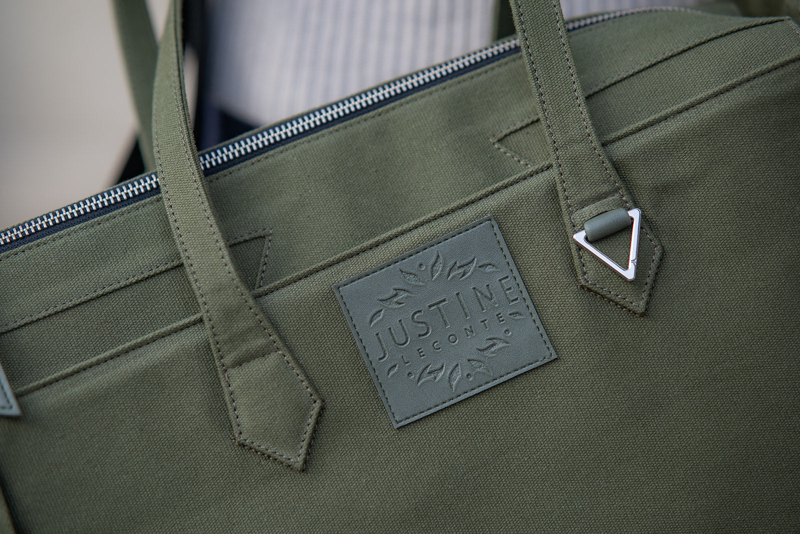 JL tote bag canvas - Olive green