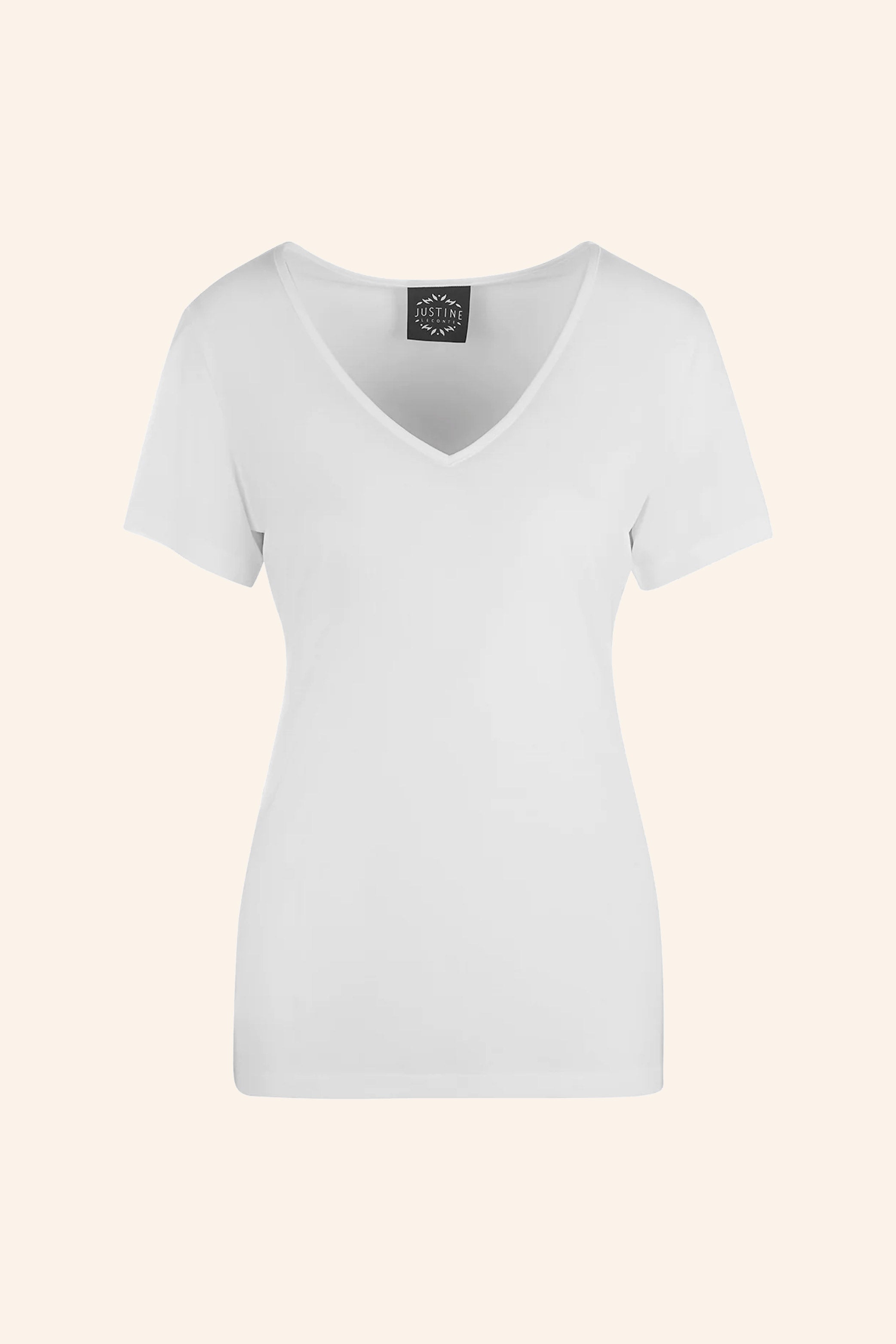 ADÈLE V-neck top, white