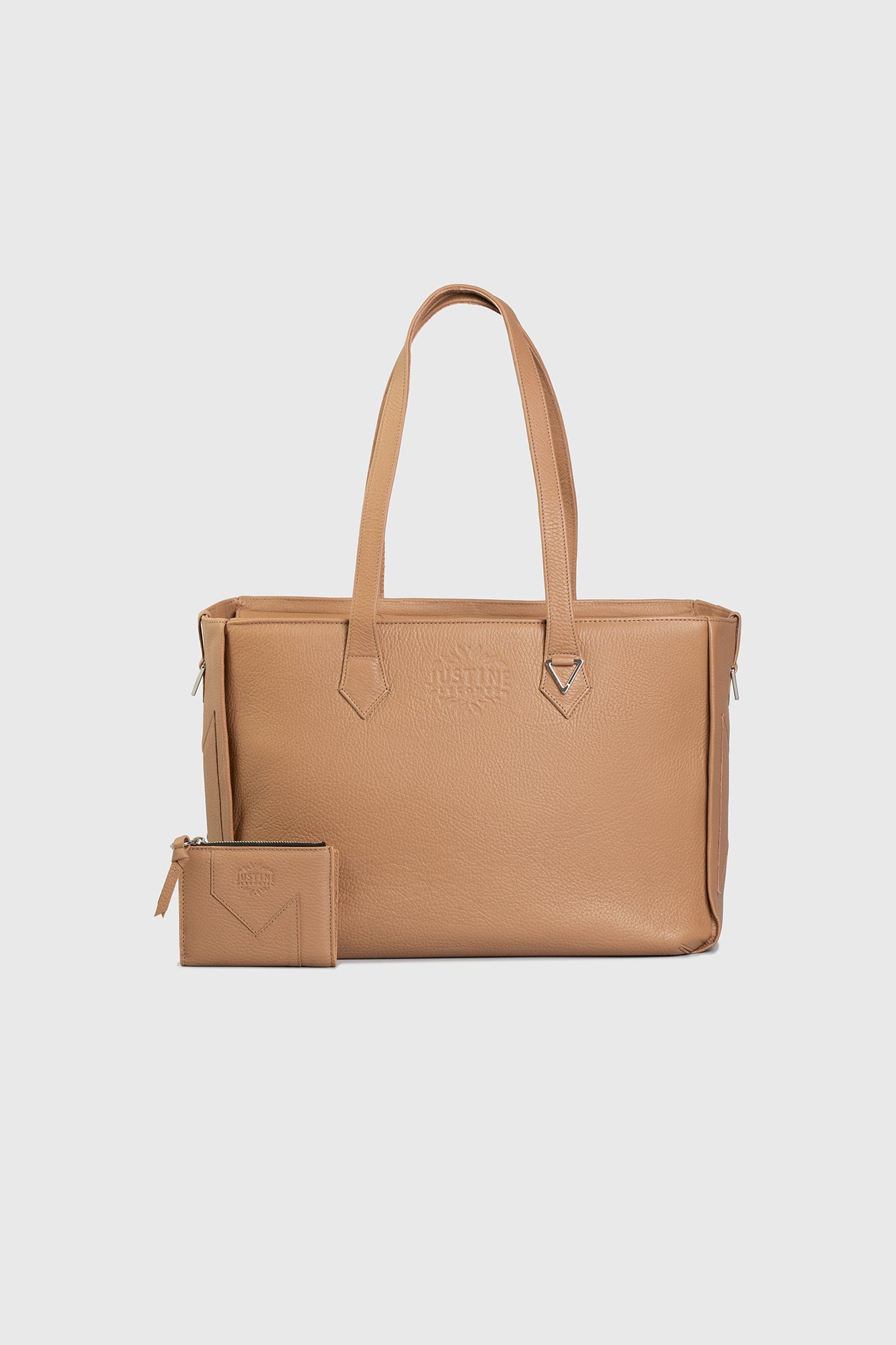 JL tote bag leather - Warm sand