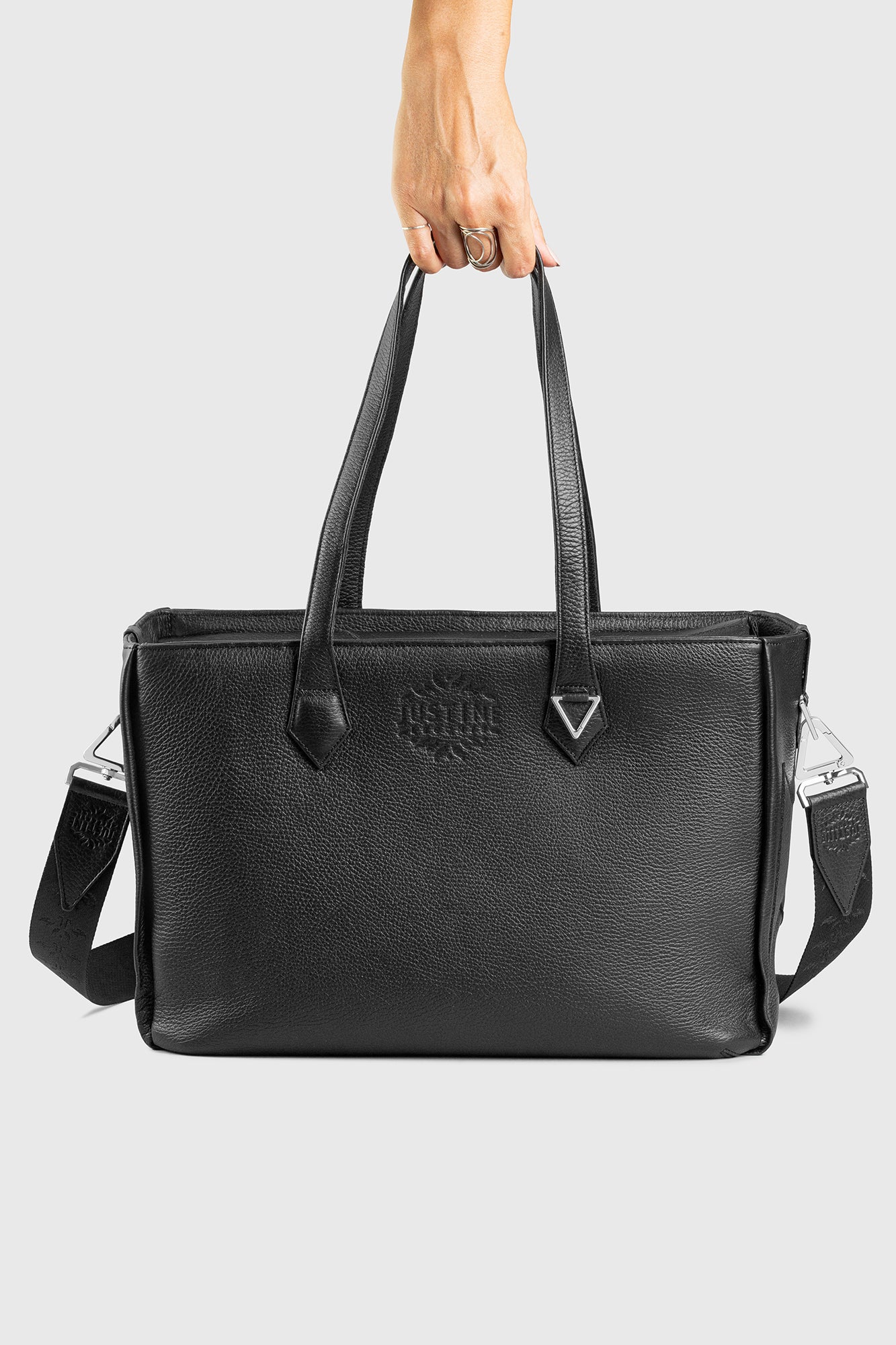 JL tote bag leather - Caviar black