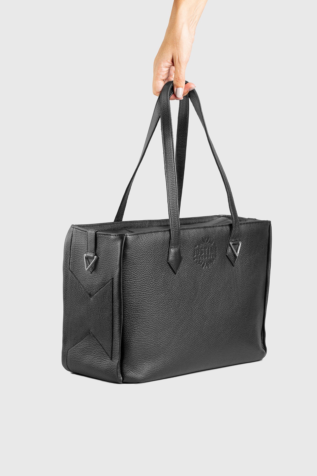 JL tote bag leather - Caviar black