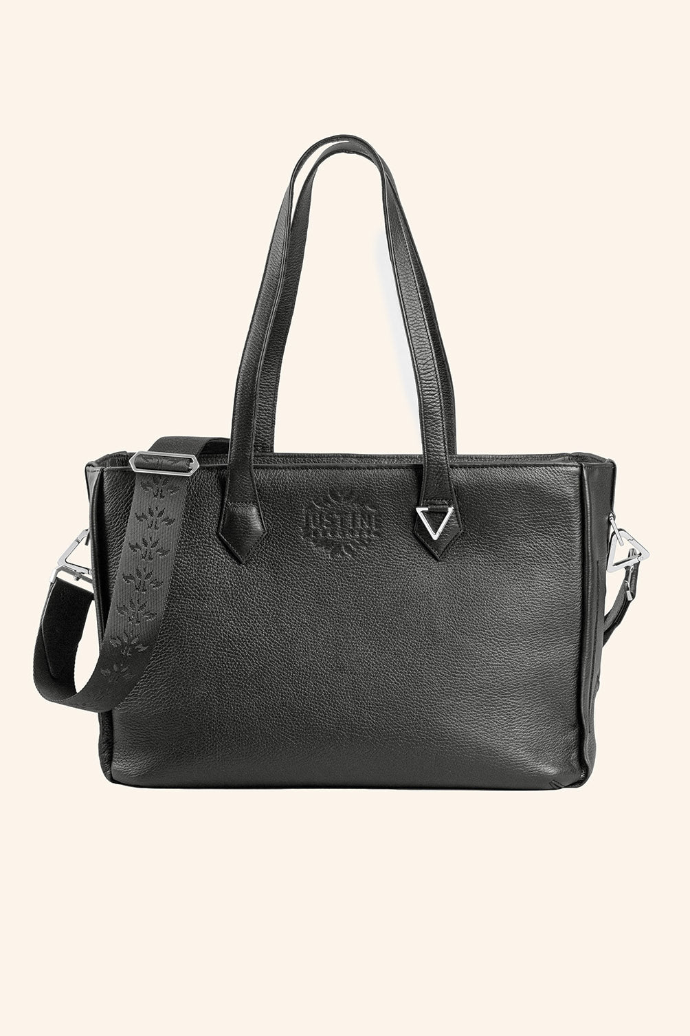 JL tote bag leather - Caviar black