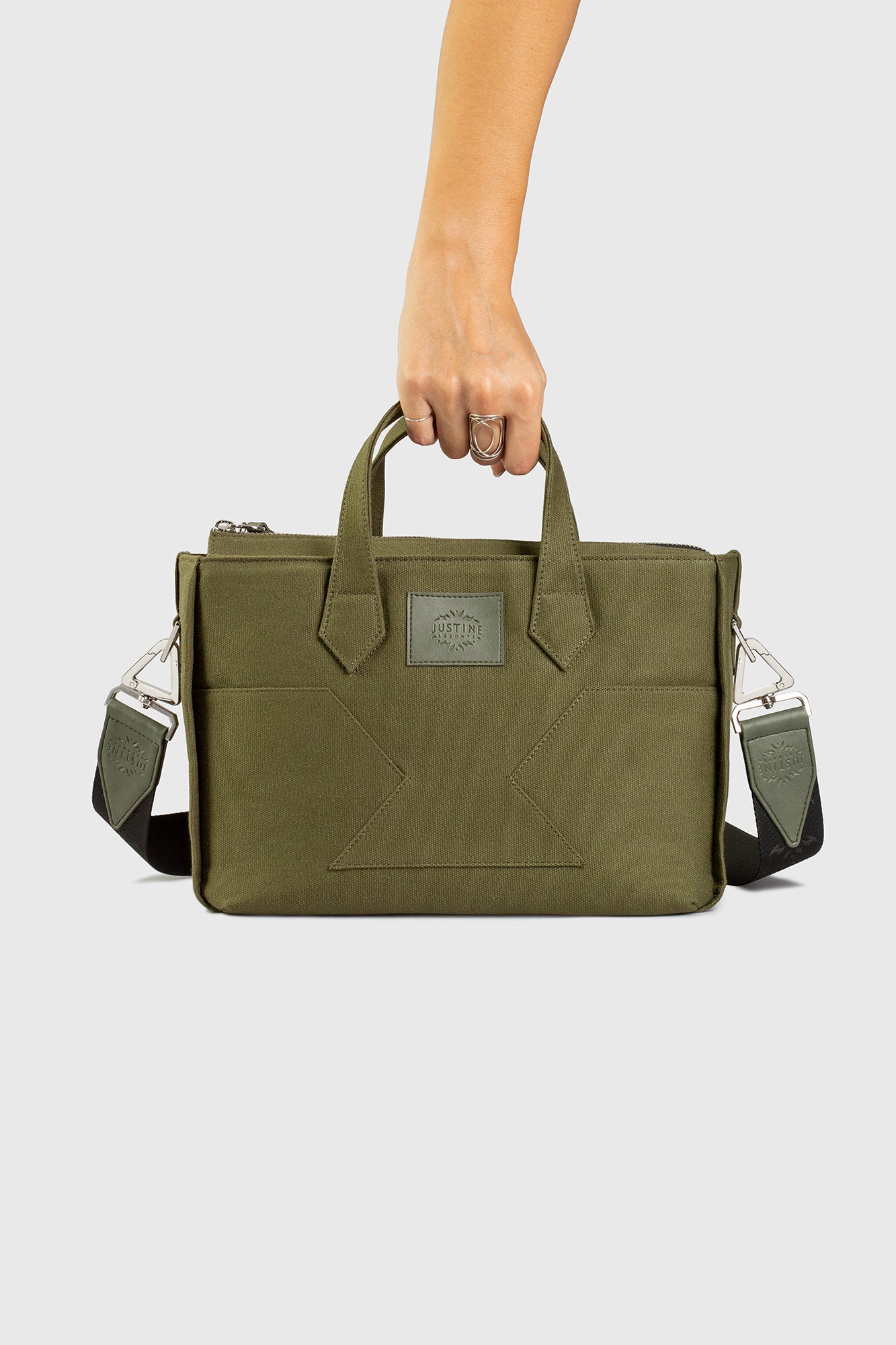 JL crossbody bag canvas - Olive green