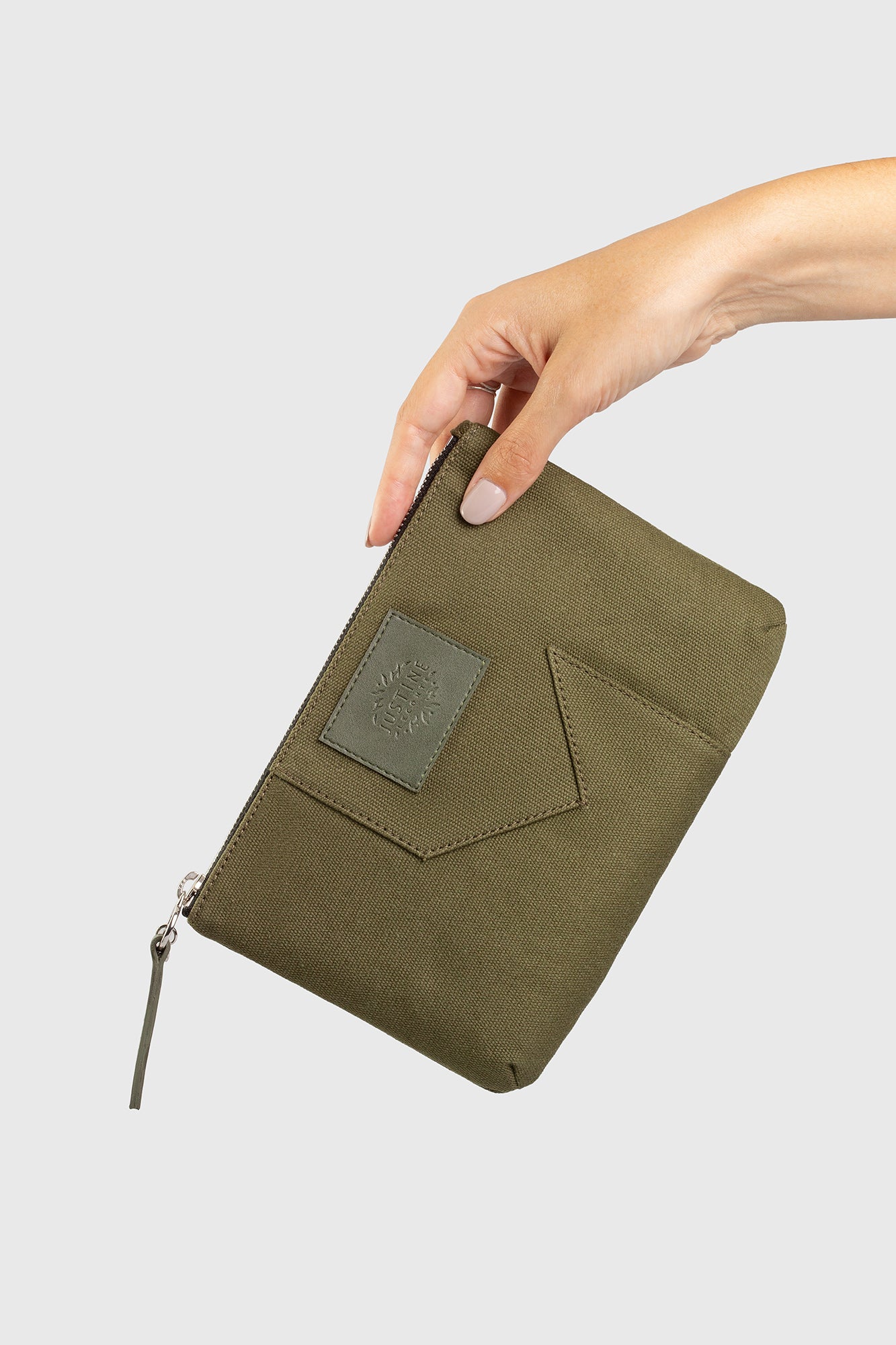 JL pouch canvas - Olive green