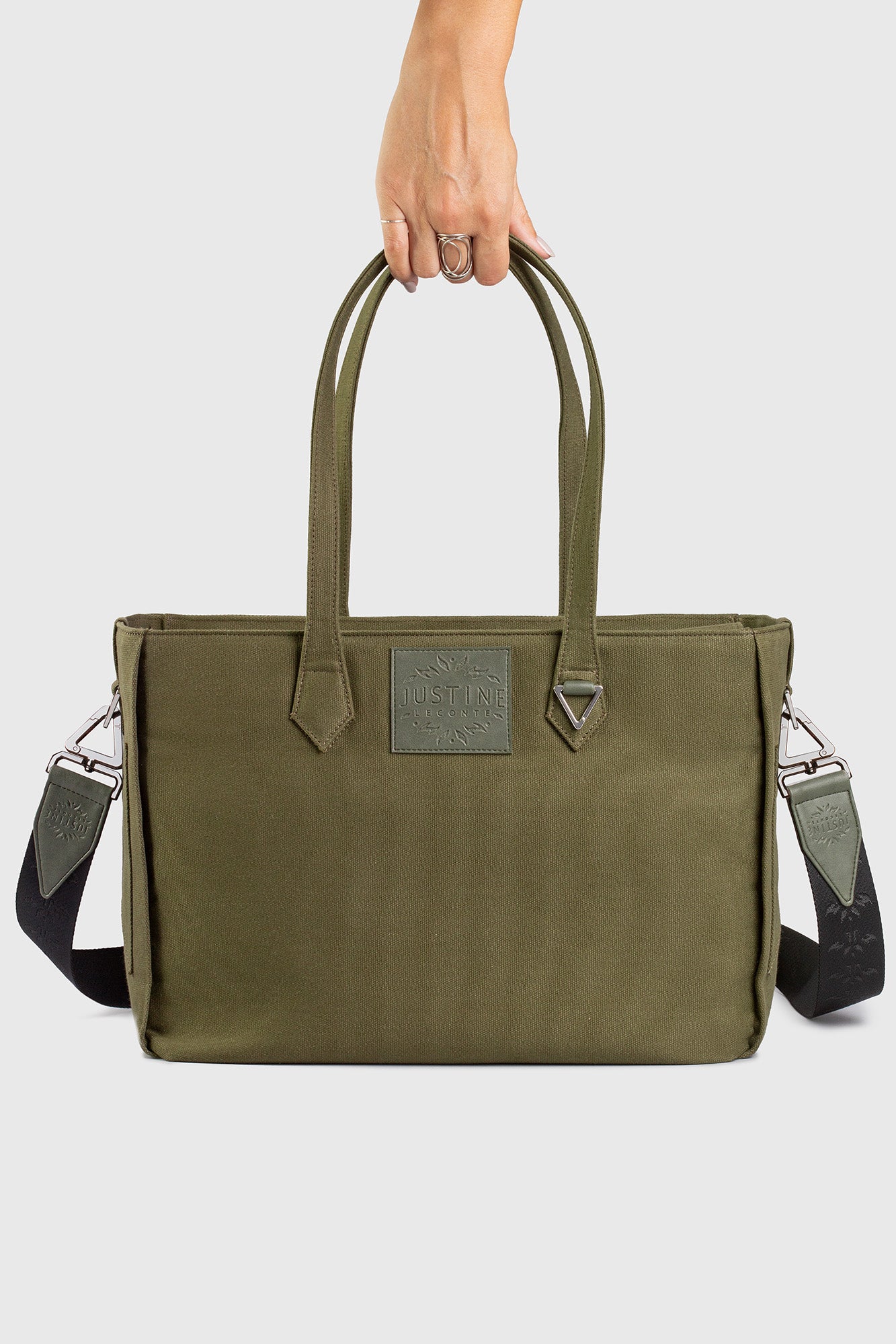 JL tote bag canvas - Olive green