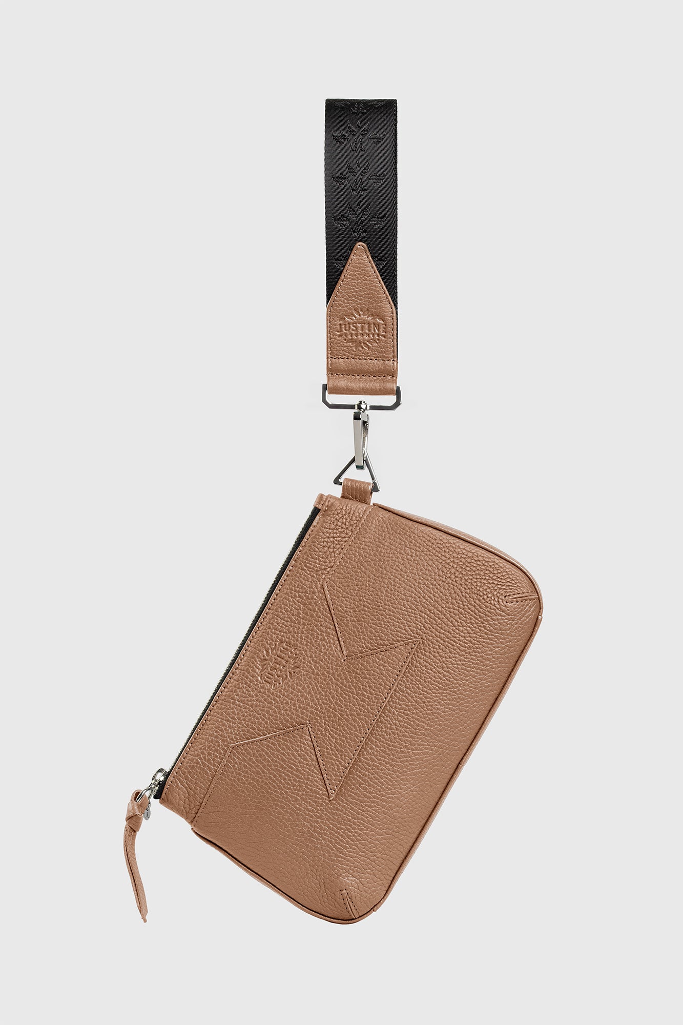 JL clutch bag leather - Warm sand