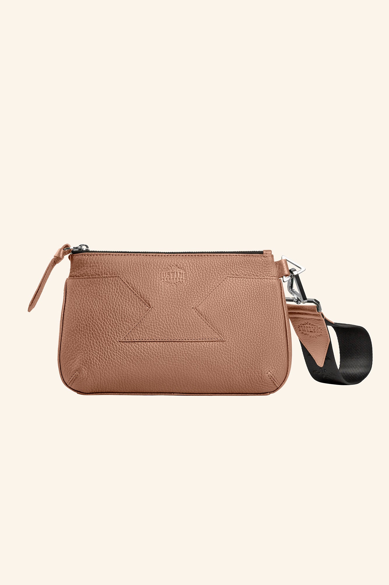 JL clutch bag leather - Warm sand