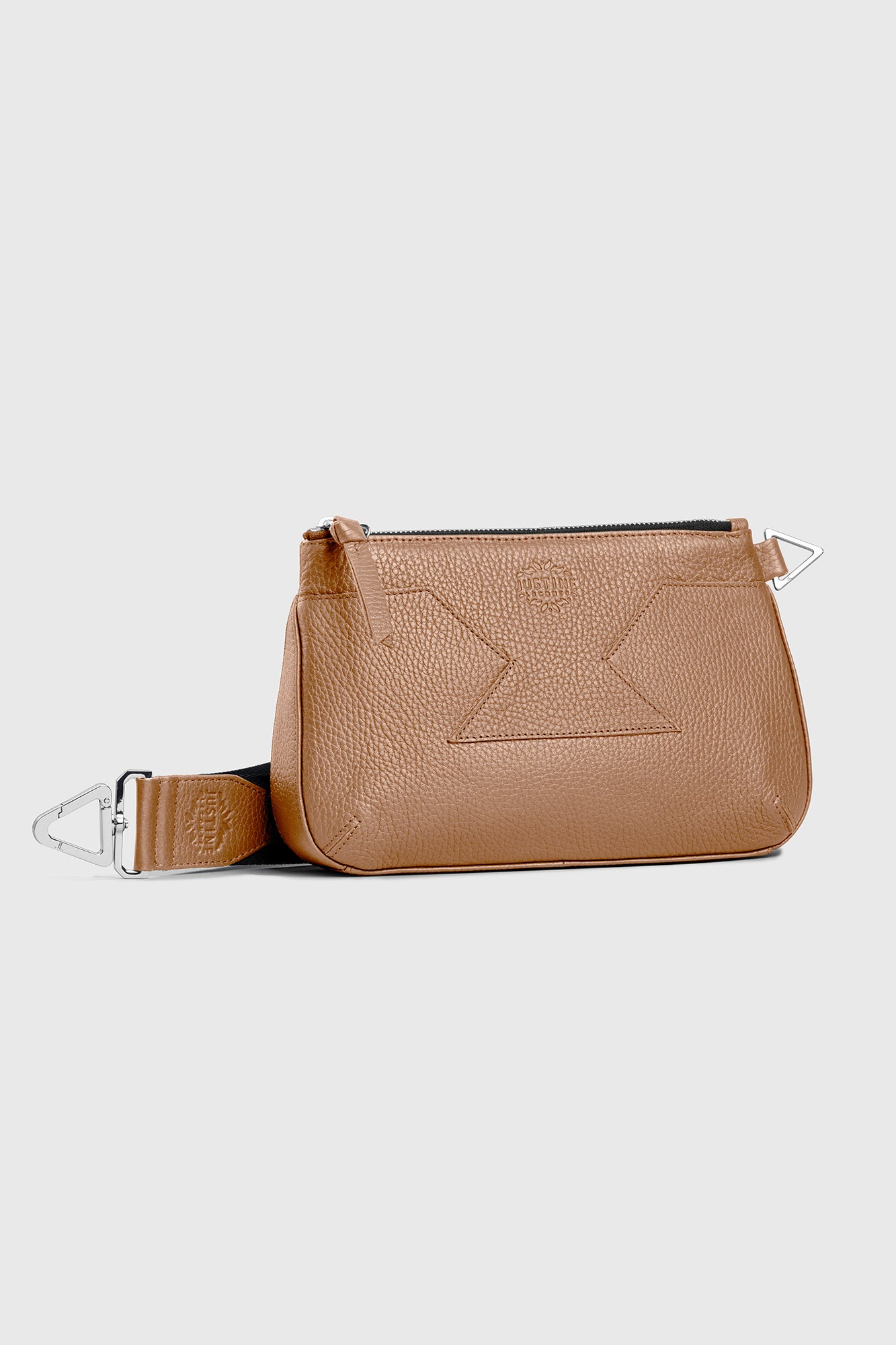 JL clutch bag leather - Warm sand