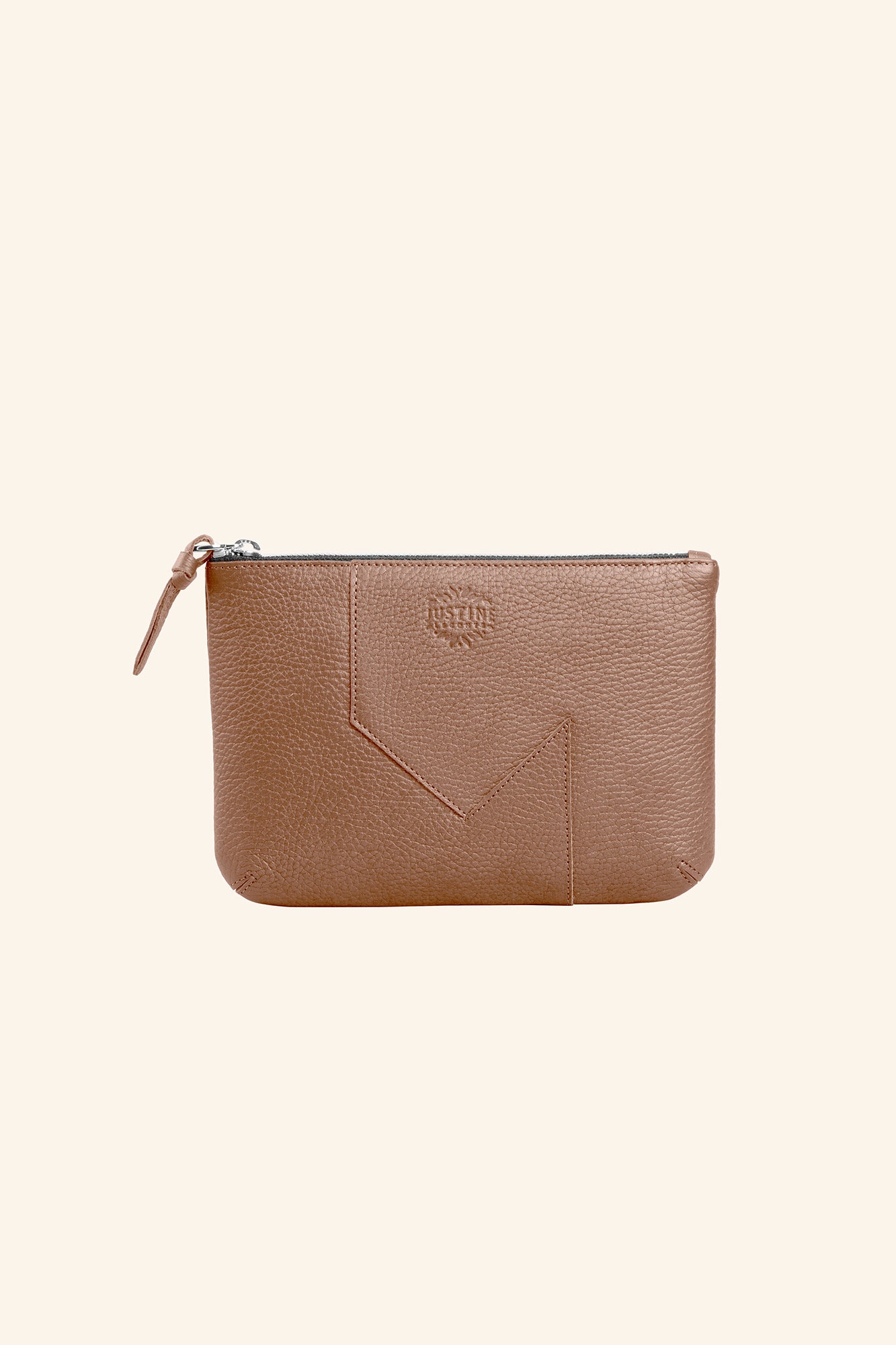 JL pouch leather - Warm sand