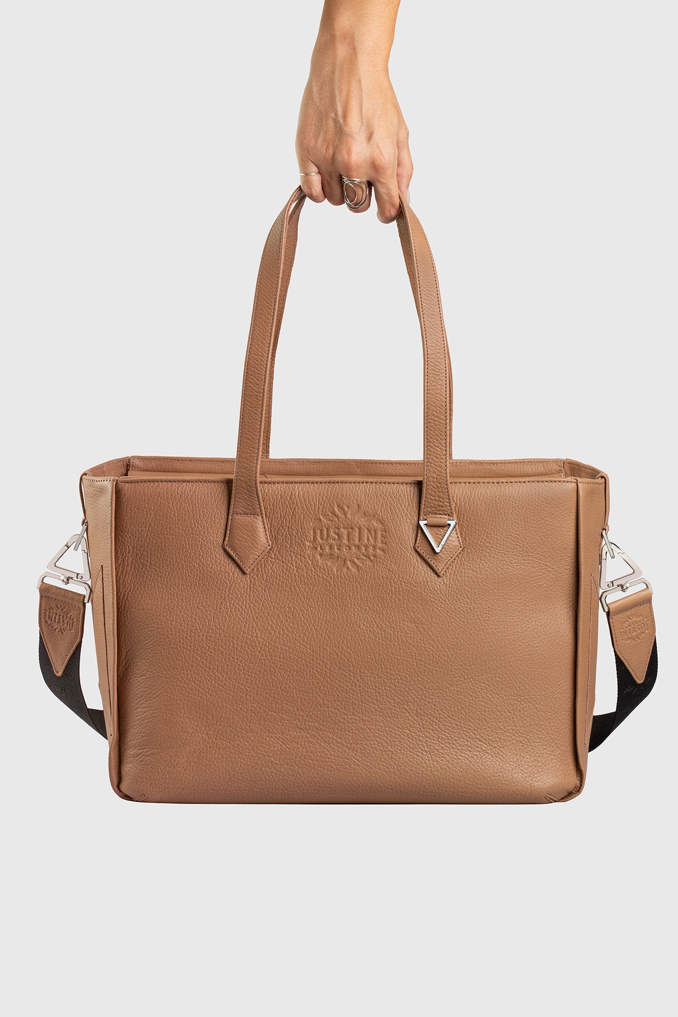 JL tote bag leather - Warm sand