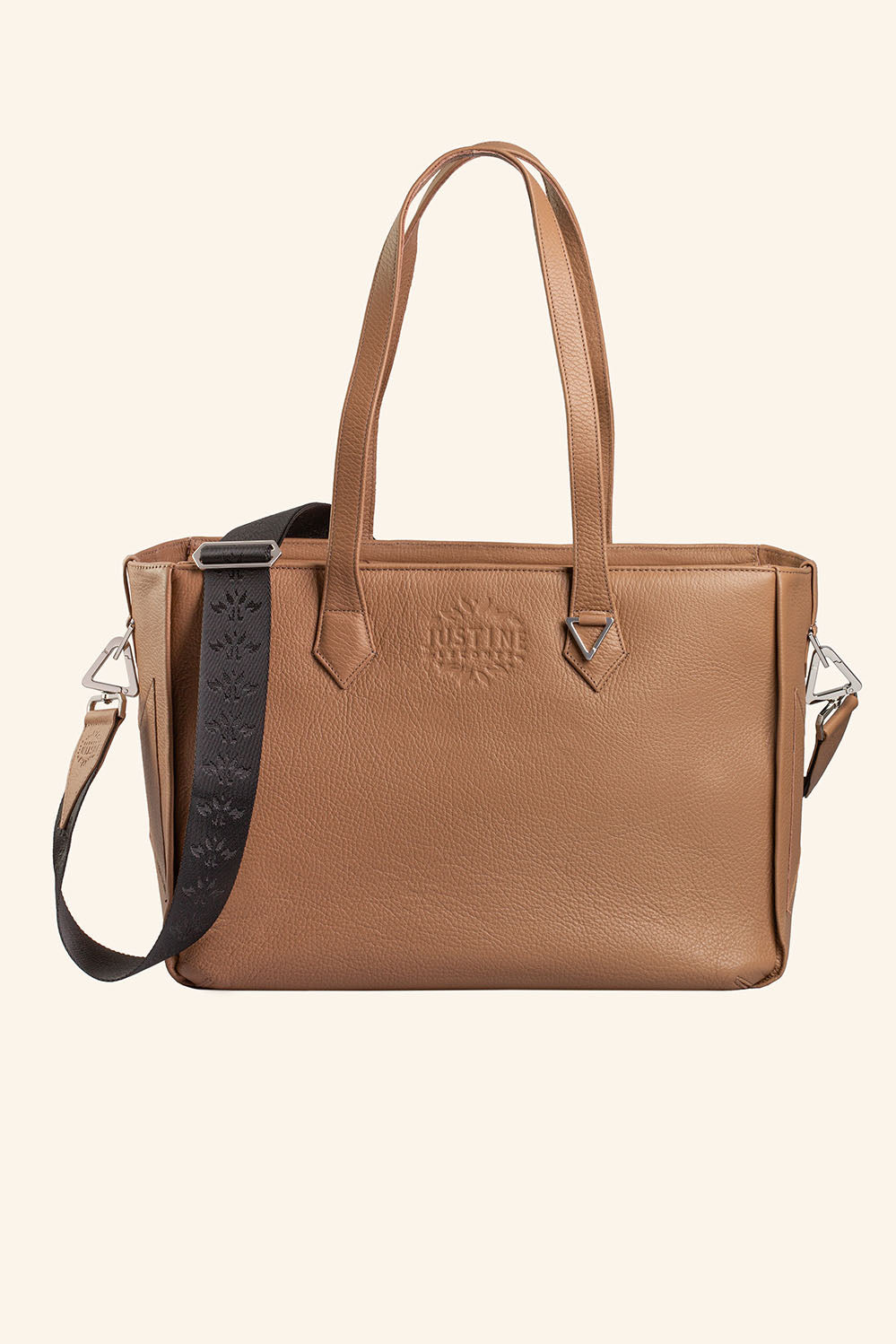 JL tote bag leather - Warm sand