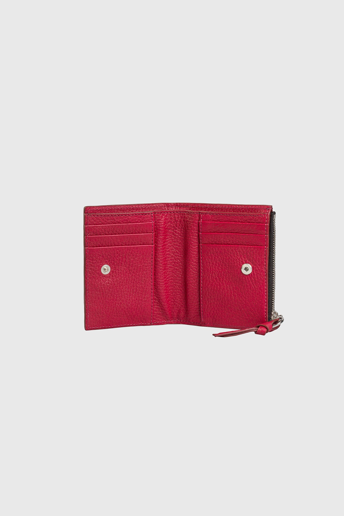 JL wallet leather - Berry red