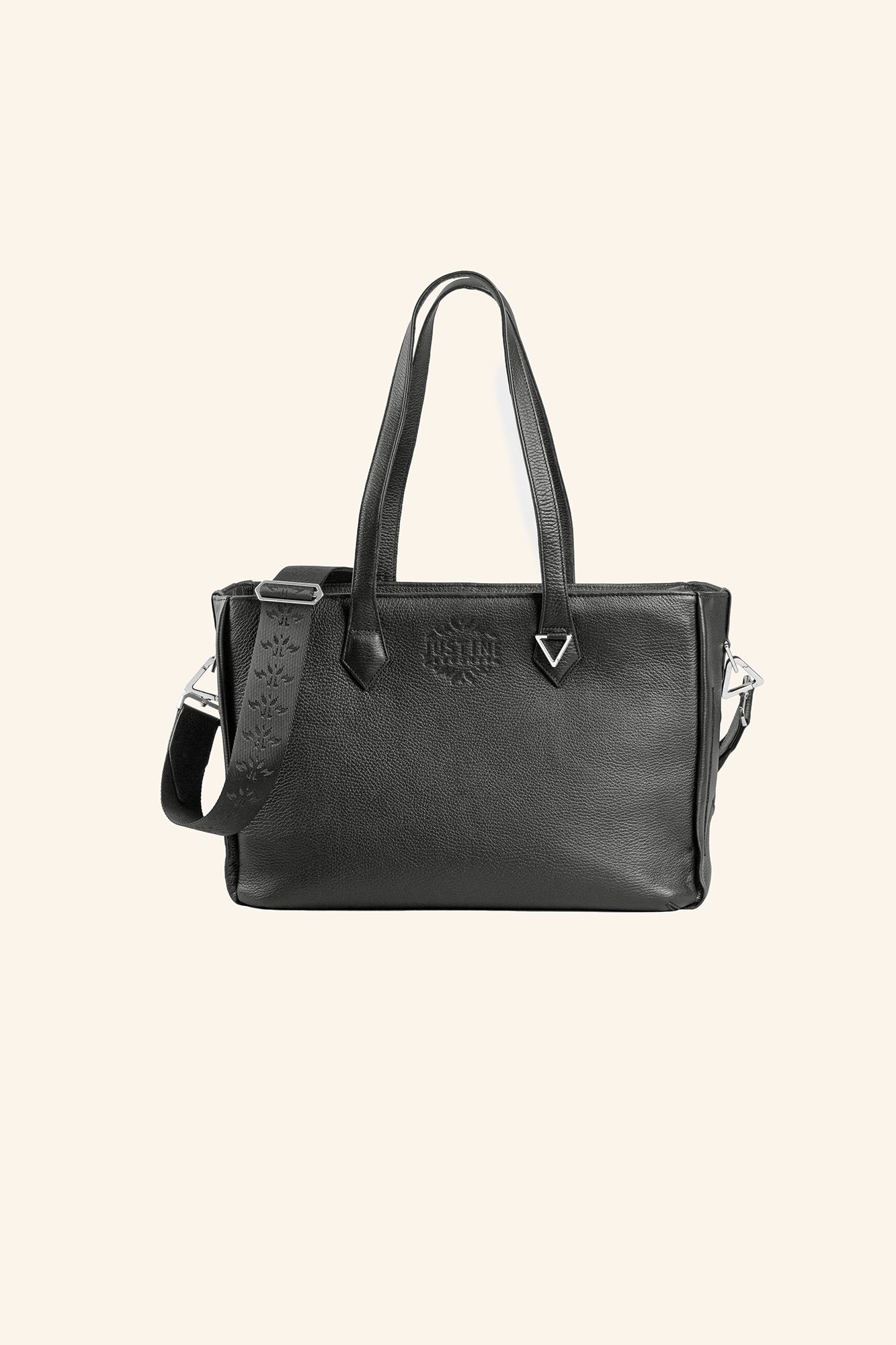 JL tote bag leather - Caviar black