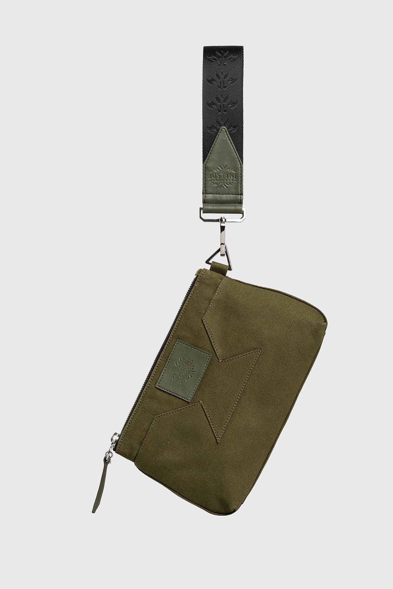 JL clutch bag canvas - Olive green