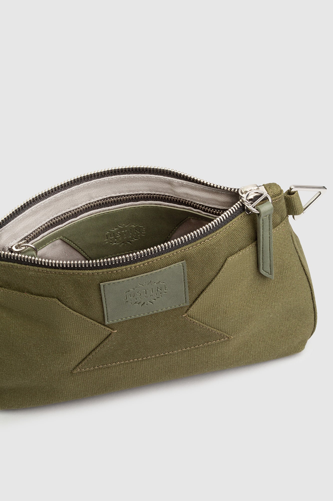 JL clutch bag canvas - Olive green