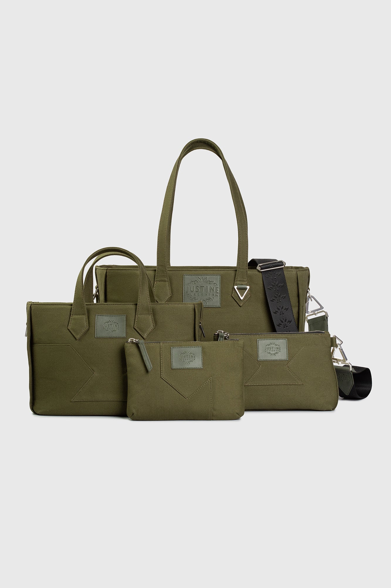 JL clutch bag canvas - Olive green