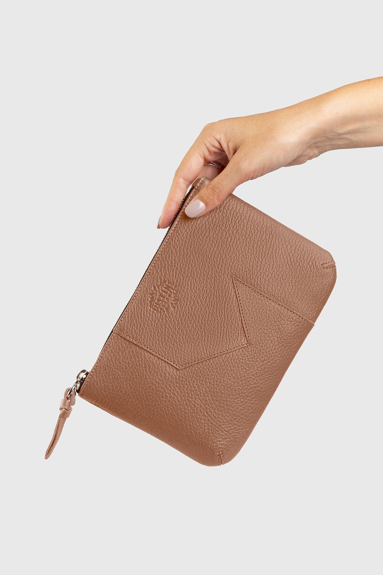 JL pouch leather - Warm sand