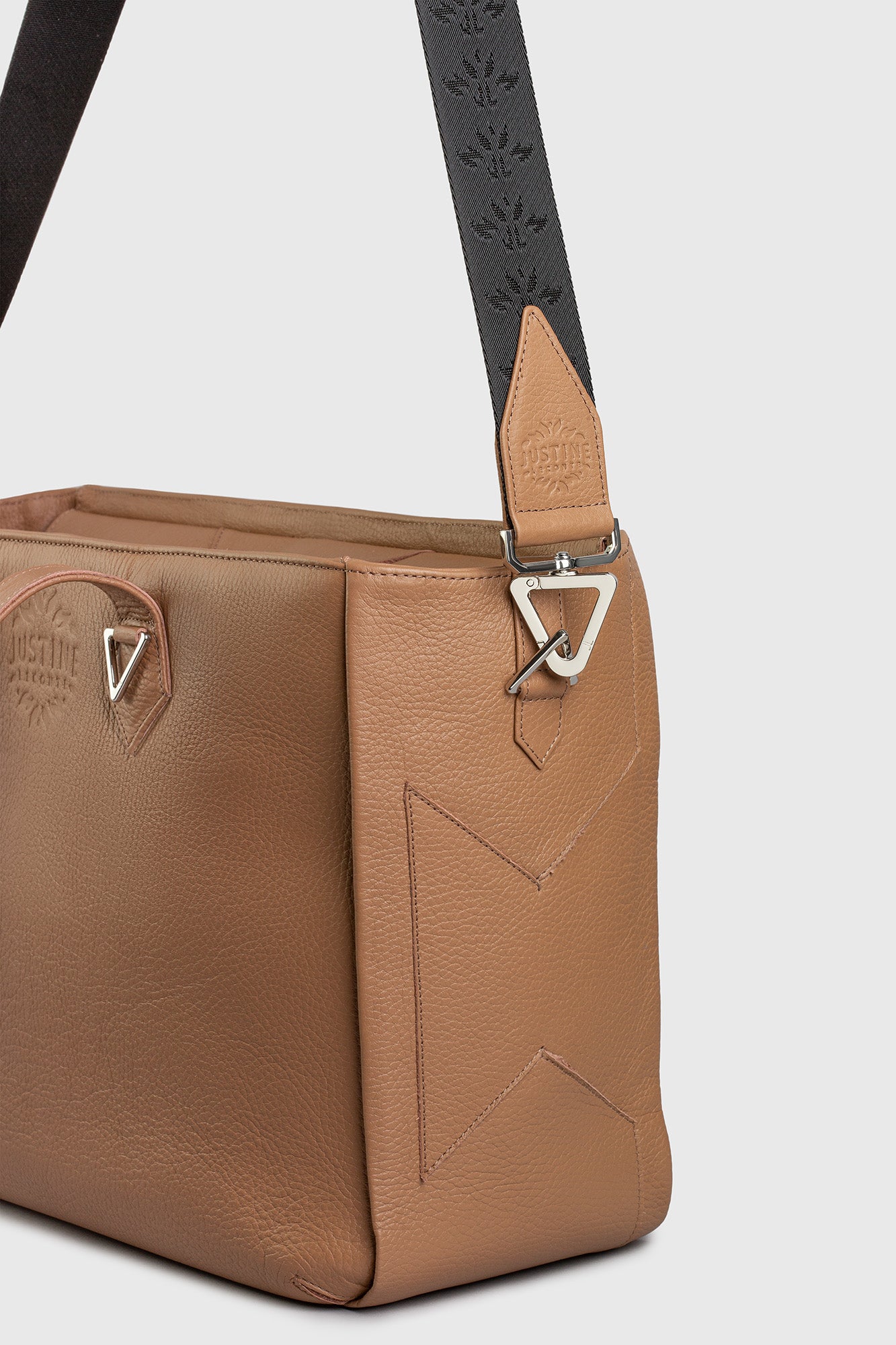 JL tote bag leather - Warm sand
