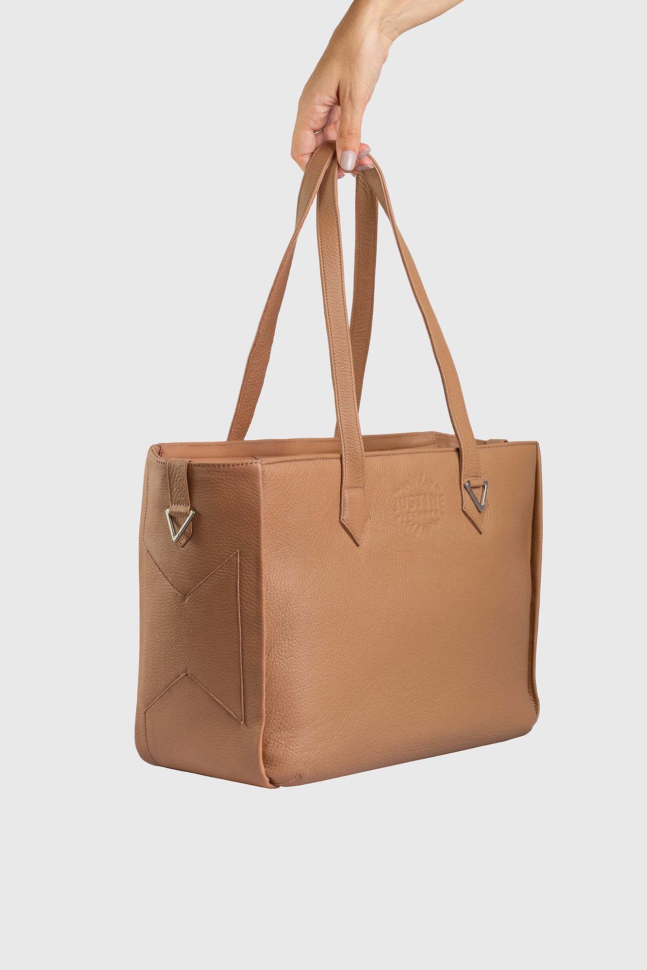 JL tote bag leather - Warm sand