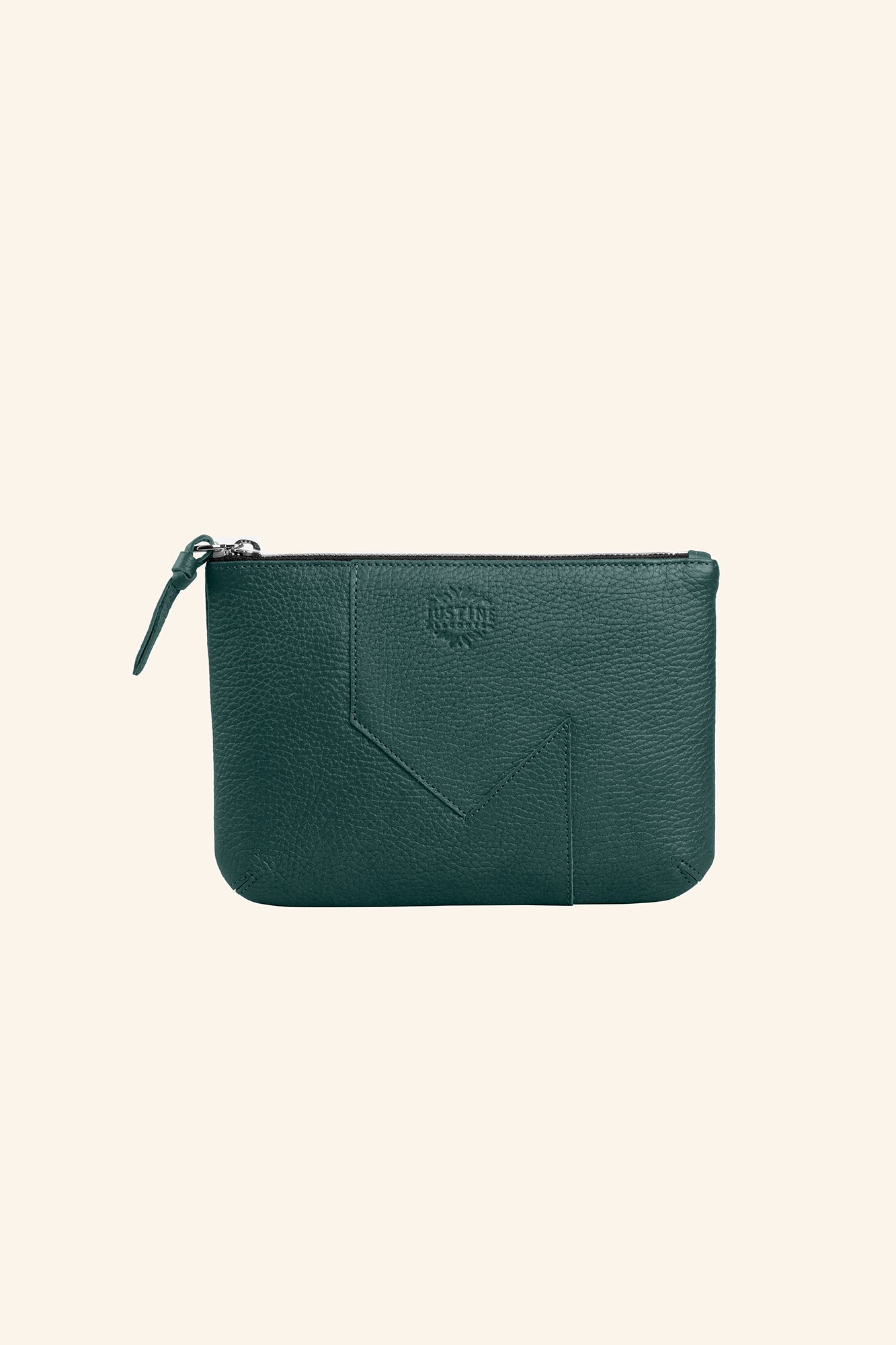 JL pouch leather - Teal green