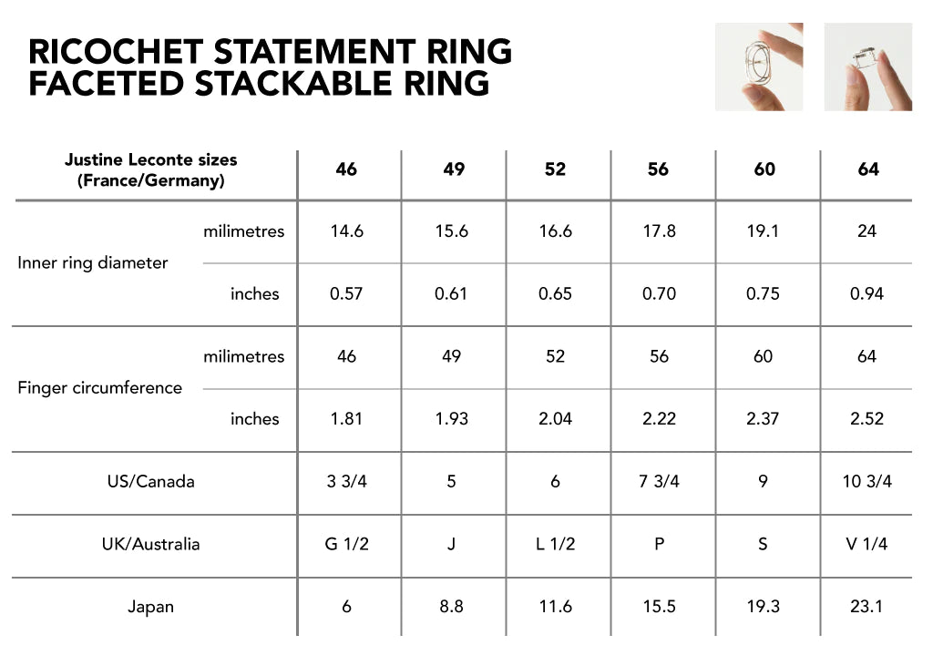 Size table