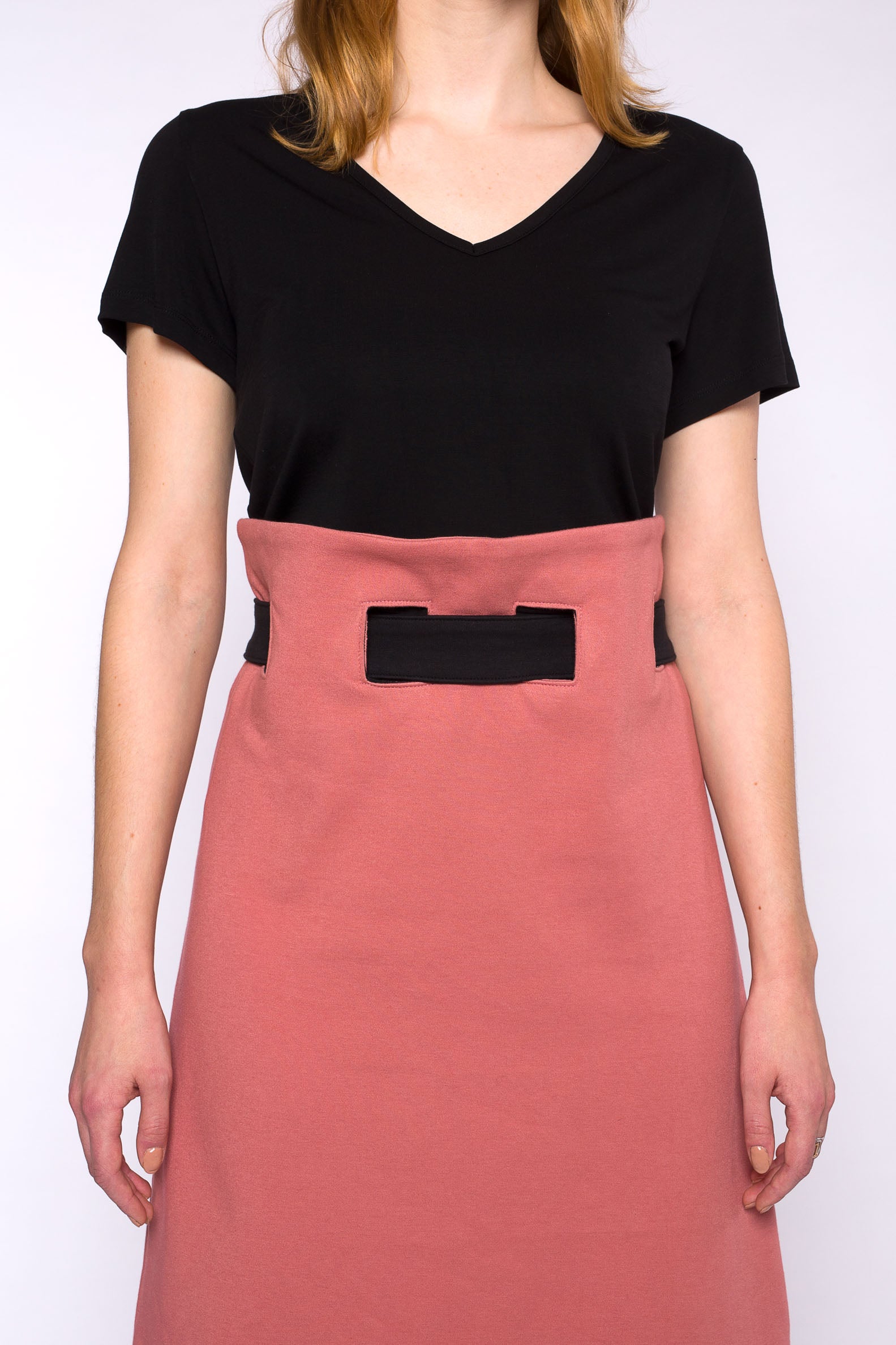 ALICE belted skirt, dusty pink